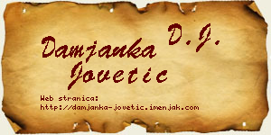 Damjanka Jovetić vizit kartica